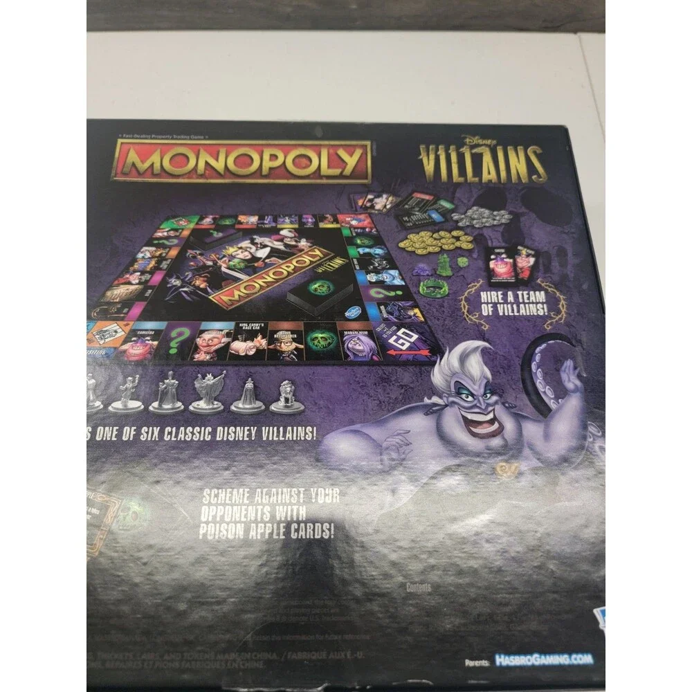 Hasbro Gaming Monopoly Disney Villains Edition Property Board Game New 2020